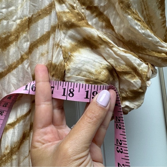 Ulla Johnson Magdalena Midi Dress Sand Tiger Print Puff Sleeves Ruffled - Picture 14 of 16